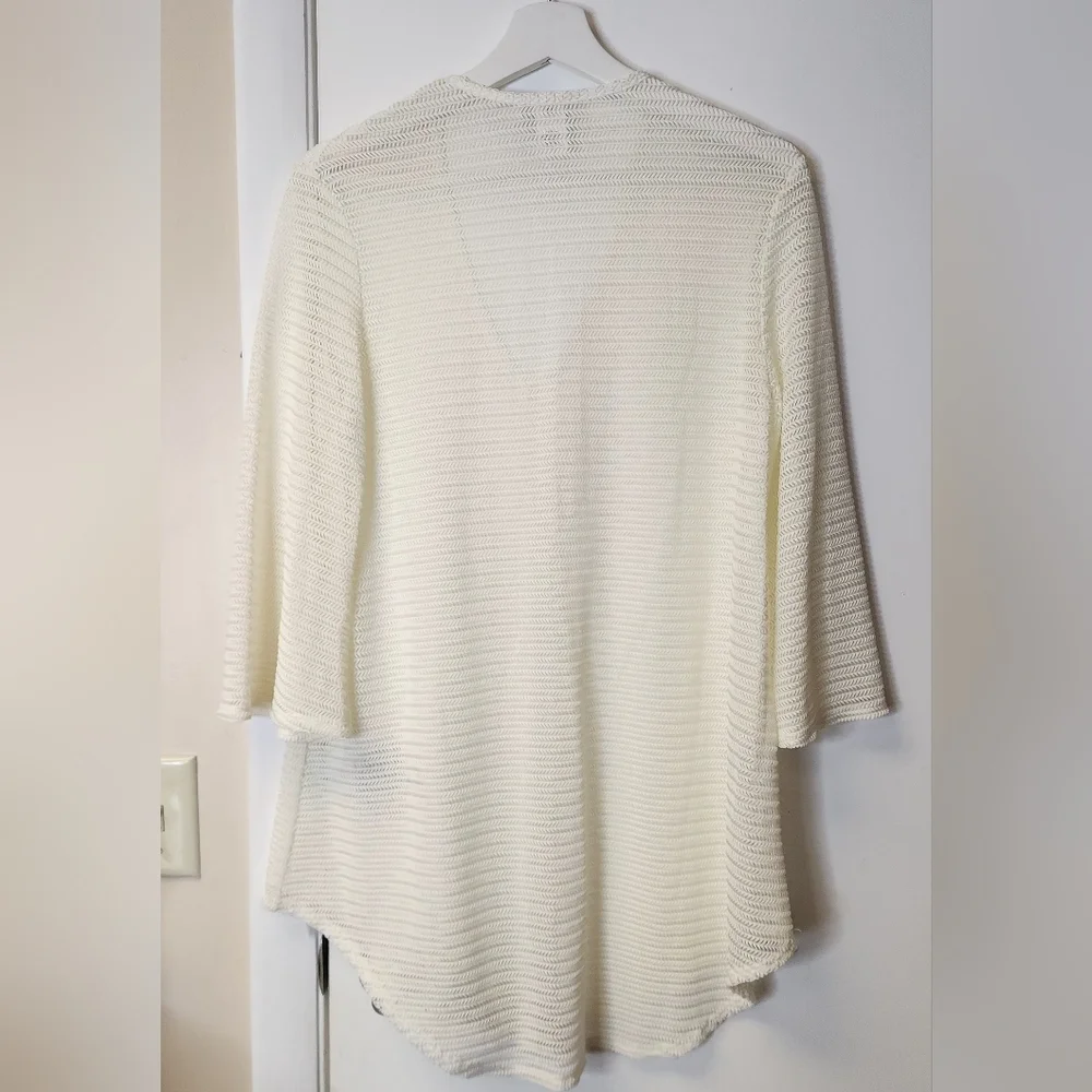 Jordan Taylor Swim Cover Up Mesh Tunic Bell Sleeve In Ivory Size M